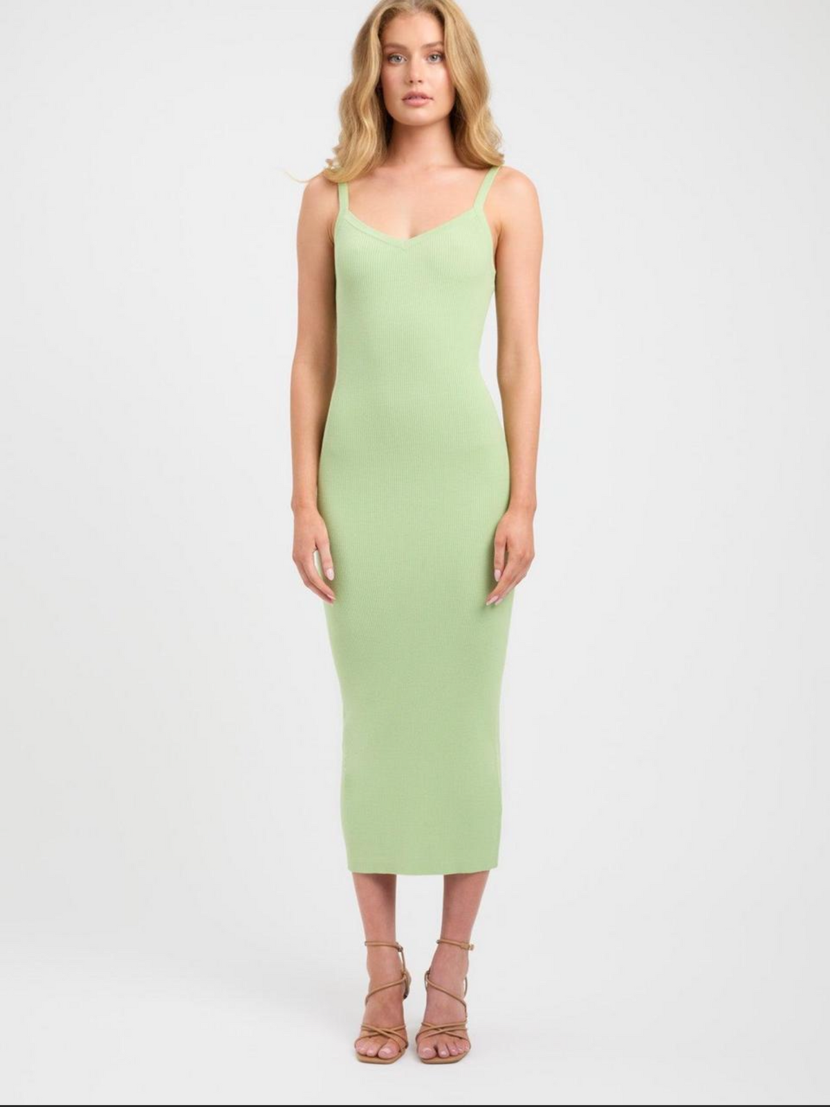 Kookai ribbed midi Green