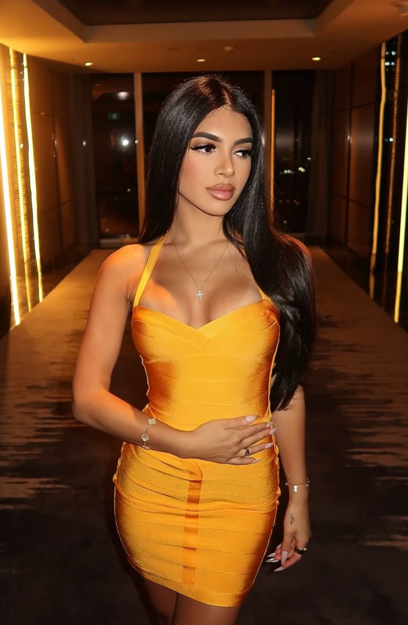 House of Cb Orange 'Supermodel' Bandage Dress